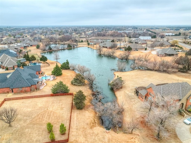 bird's eye view with a residential view