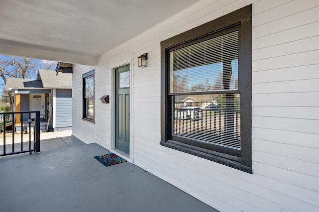 view of doorway to property