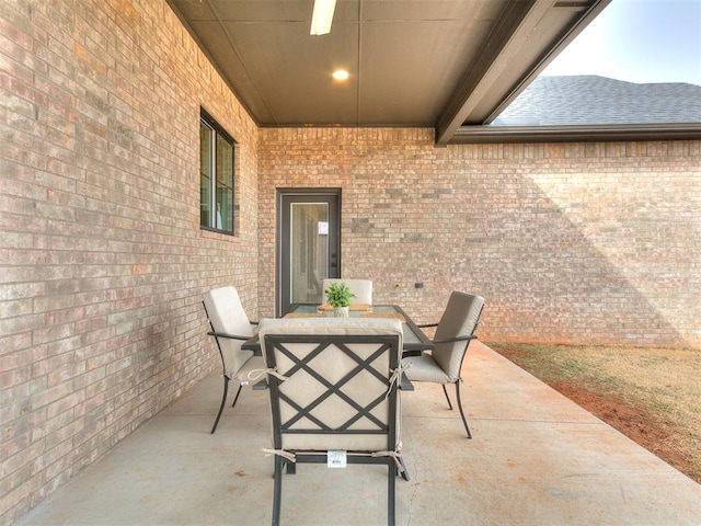 view of patio / terrace featuring outdoor dining space