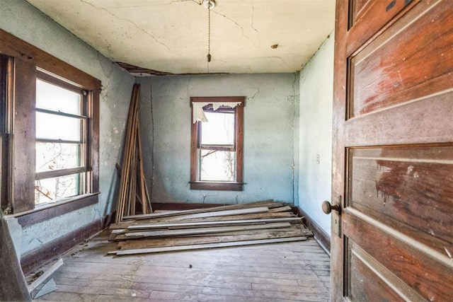 empty room with wood-type flooring