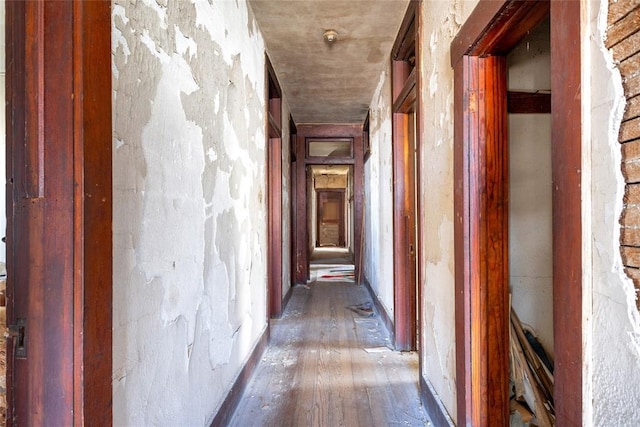 hallway featuring hardwood / wood-style floors