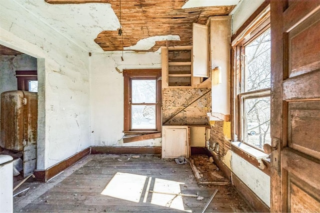 spare room featuring hardwood / wood-style flooring and a wealth of natural light