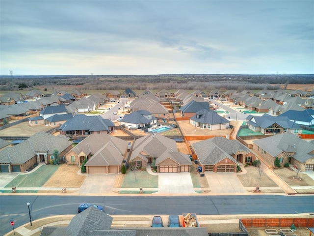 drone / aerial view with a residential view