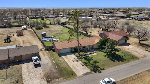 birds eye view of property featuring a residential view