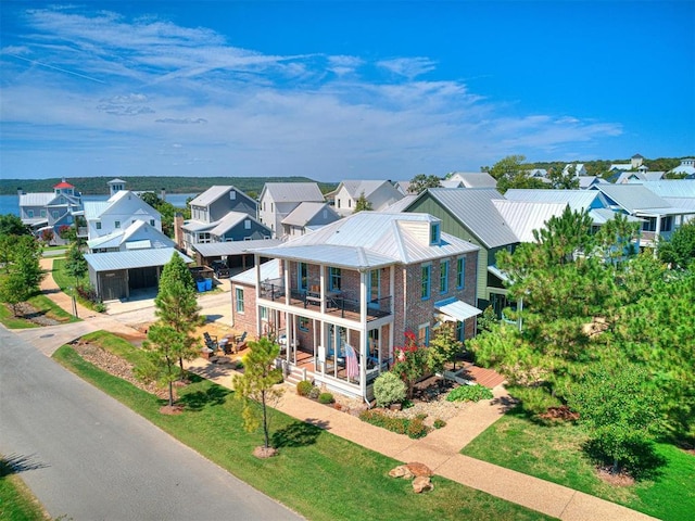 aerial view featuring a residential view