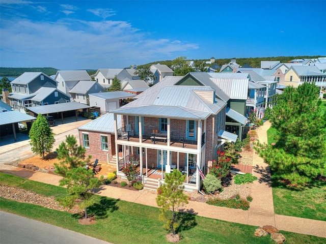 bird's eye view featuring a residential view