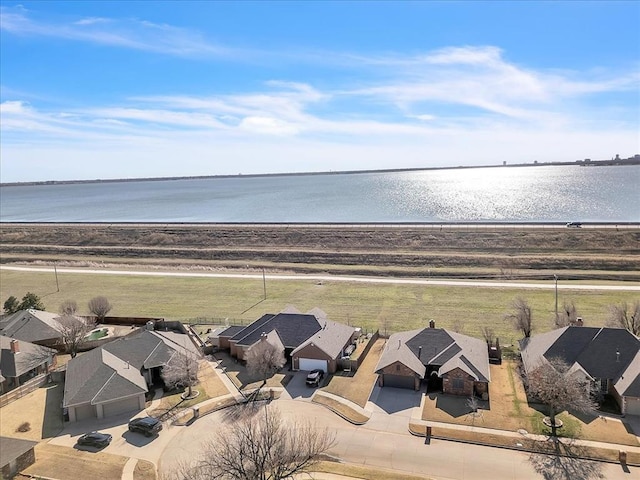 property view of water with a residential view