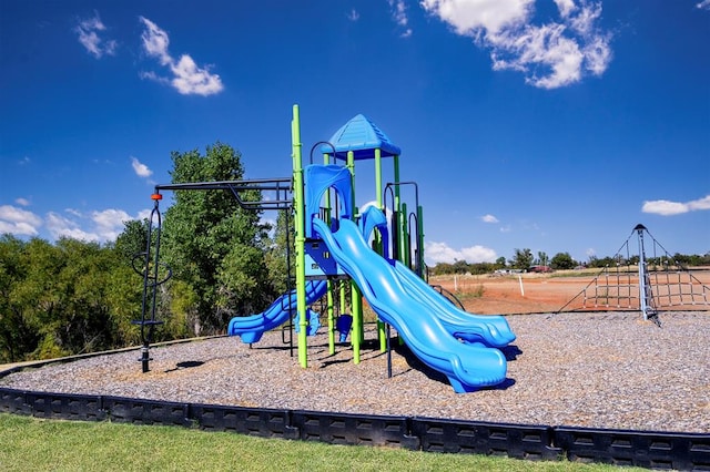 view of community jungle gym