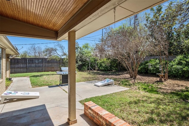 view of patio / terrace featuring a fenced backyard