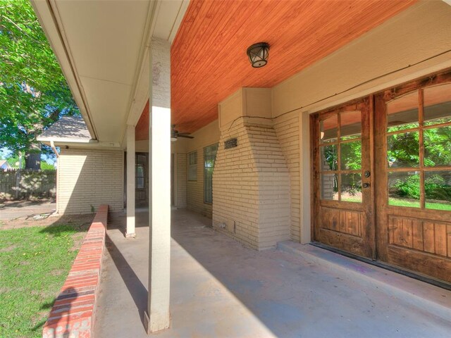 2900 Wilton Ln, Oklahoma City, OK 73120 - view of patio / terrace with french doors