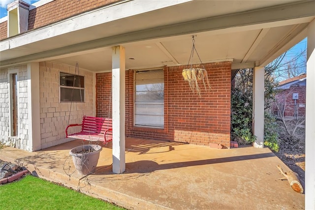 view of patio / terrace with a porch