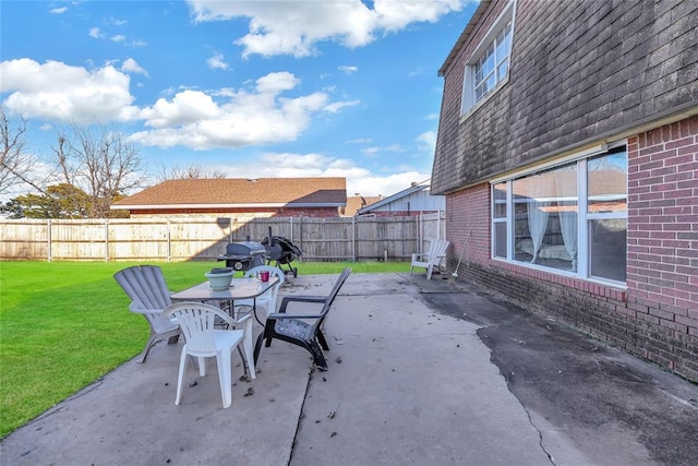 view of patio / terrace featuring a fenced backyard