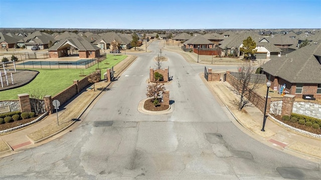 birds eye view of property featuring a residential view