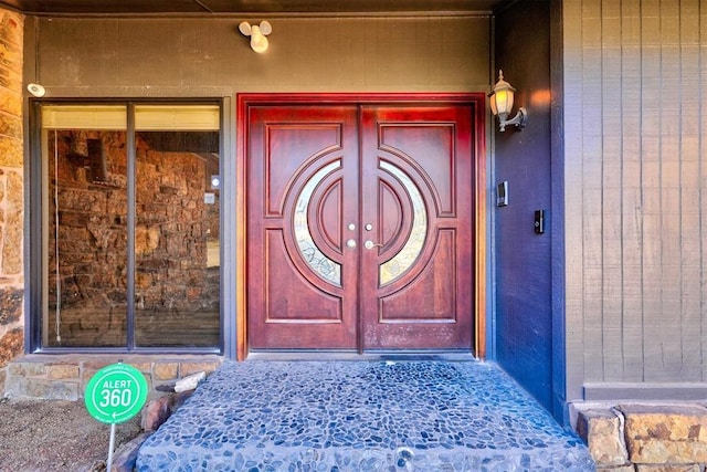 view of doorway to property