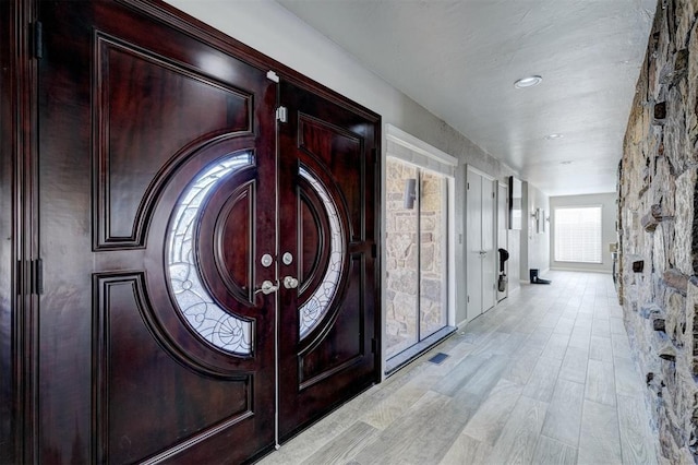 interior space featuring light wood-style floors