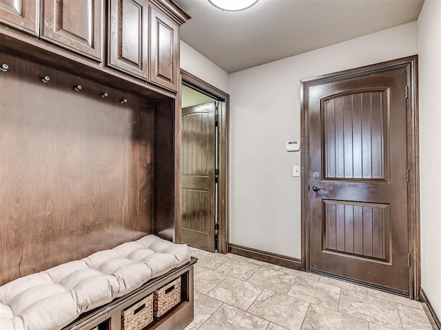 mudroom featuring baseboards