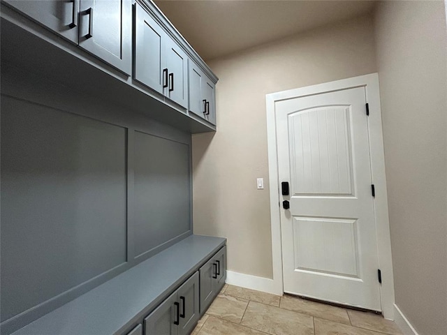 mudroom with baseboards