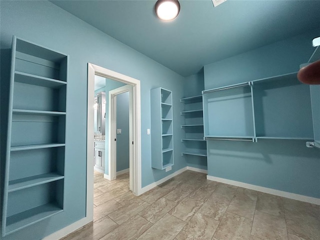 view of walk in closet