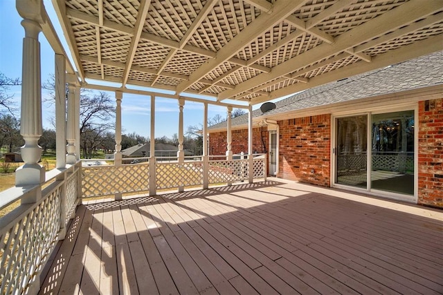 view of wooden deck