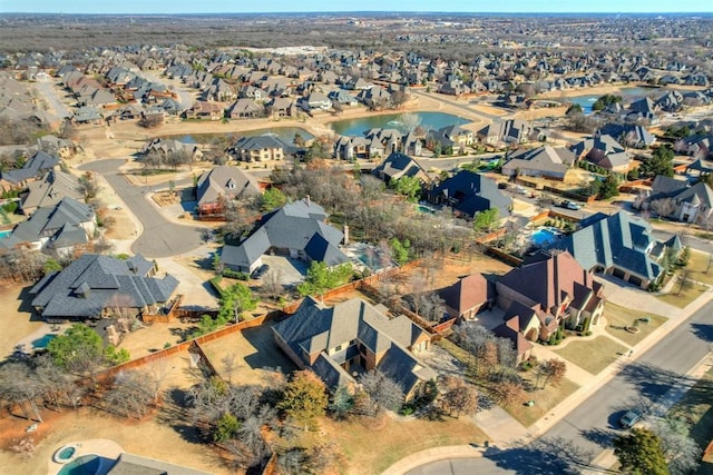 drone / aerial view with a residential view