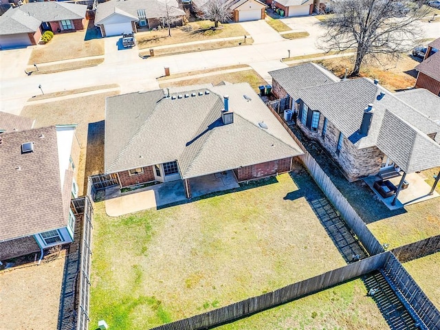 bird's eye view featuring a residential view