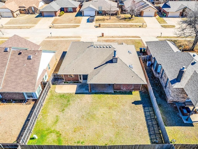 drone / aerial view with a residential view