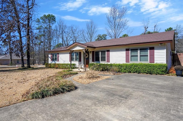 view of ranch-style home