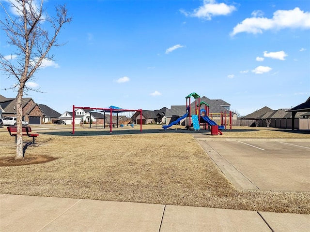 view of community jungle gym