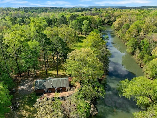 387 N Riverbend Rd, Smithville, OK 74957 - bird's eye view featuring a forest view