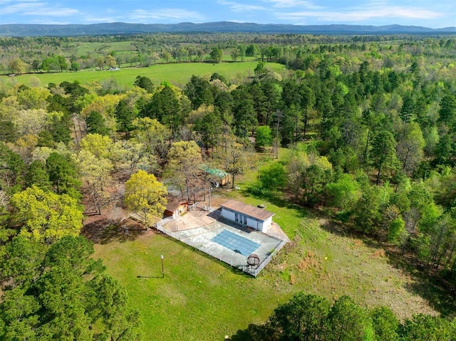 387 N Riverbend Rd, Smithville, OK 74957 - aerial view featuring a mountain view and a wooded view