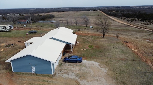 drone / aerial view featuring a rural view