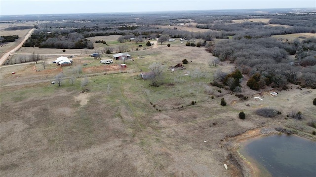 bird's eye view with a rural view