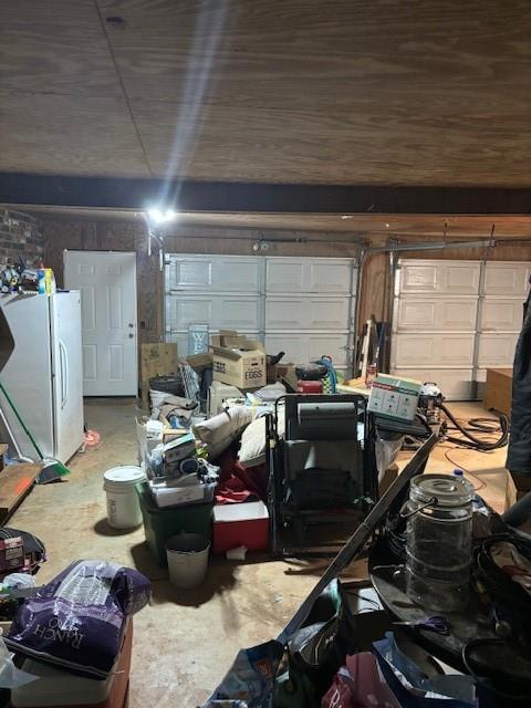 354504 E 980th Rd, Prague, OK 74864 - garage with freestanding refrigerator