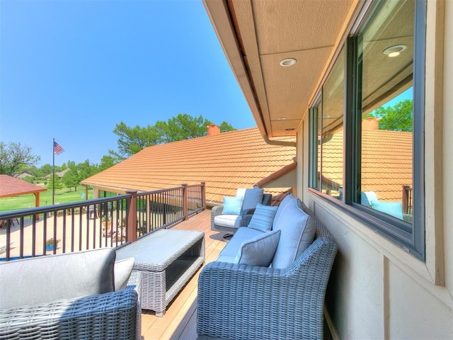 balcony with outdoor lounge area