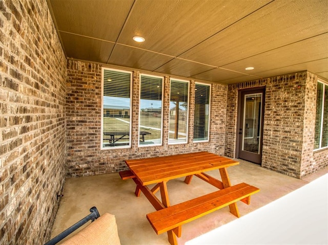 view of patio with outdoor dining area