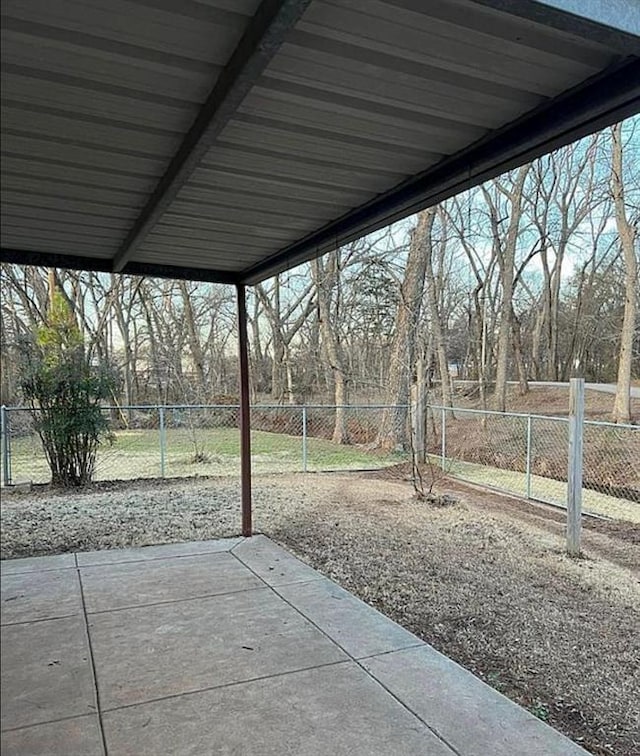 view of patio with a fenced backyard