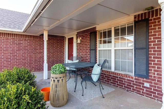 view of patio with outdoor dining space