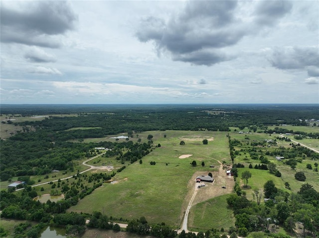 aerial view with a rural view