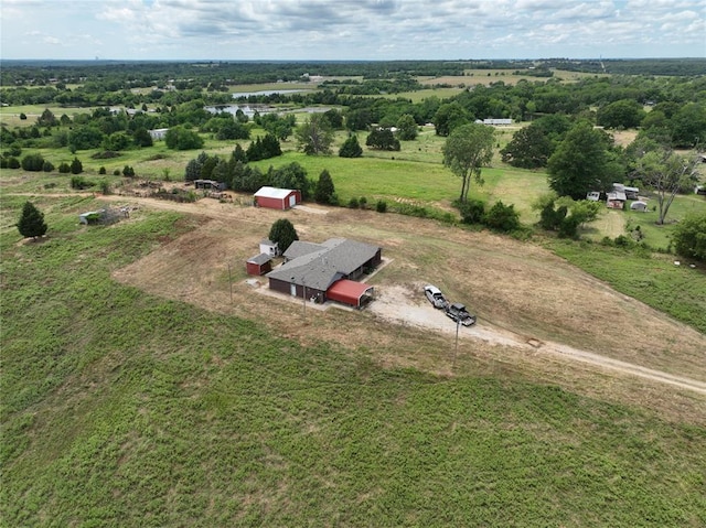 drone / aerial view featuring a rural view