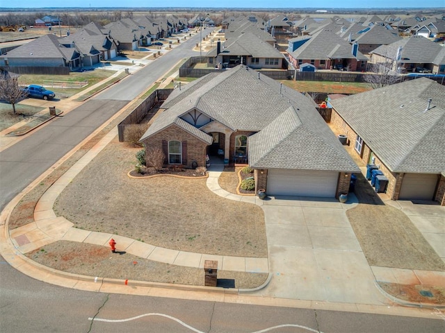 bird's eye view featuring a residential view