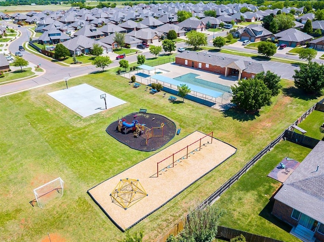 bird's eye view featuring a residential view