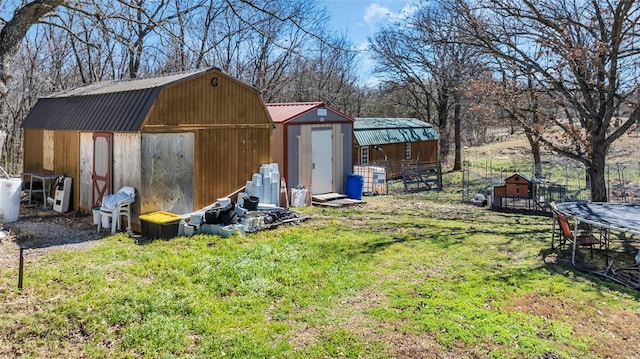 view of shed