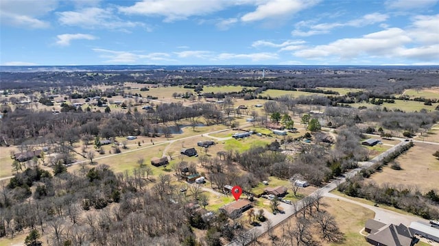 bird's eye view featuring a rural view