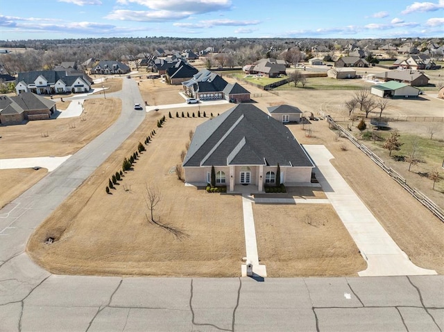 bird's eye view with a residential view