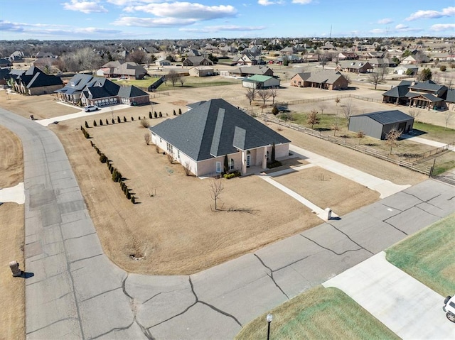 bird's eye view with a residential view