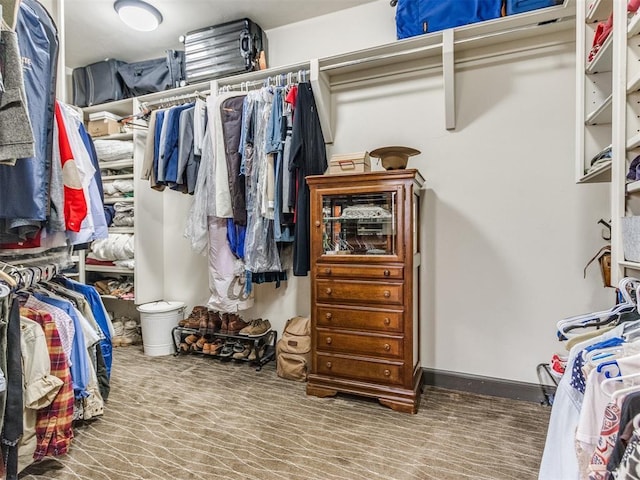 view of walk in closet