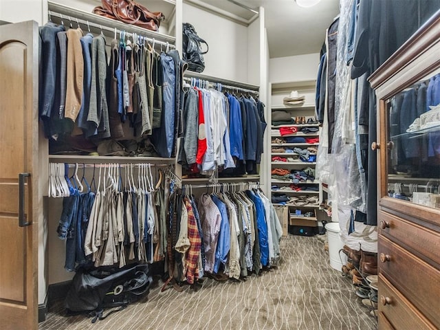 view of walk in closet