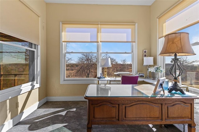 home office featuring baseboards