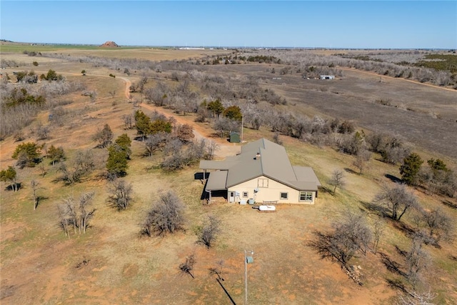 bird's eye view with a rural view