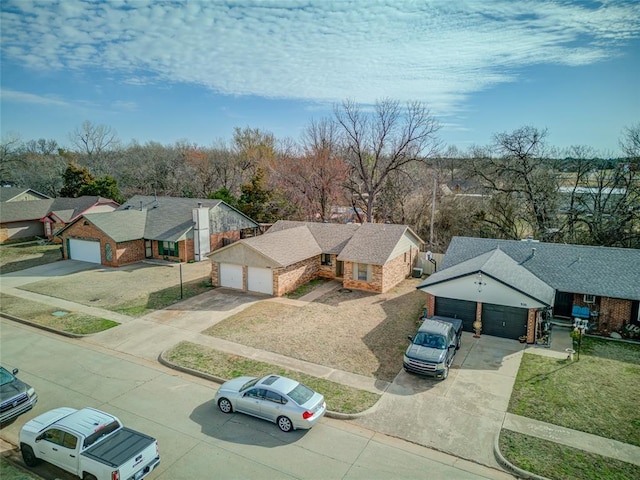 drone / aerial view with a residential view